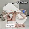 Fashion Metal Frame Reading Glasses Luxury Large Square Far Sight Eyeglasses Men Women Retro Anti-blue New Presbyopia 0 To +4.0