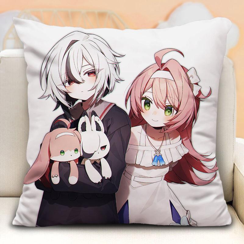 Наволочка с изображением слуги Арлекино из Genshin Impact, периферийные устройства в стиле аниме, наволочка на диванную подушку, наволочка на подголовник автомобиля