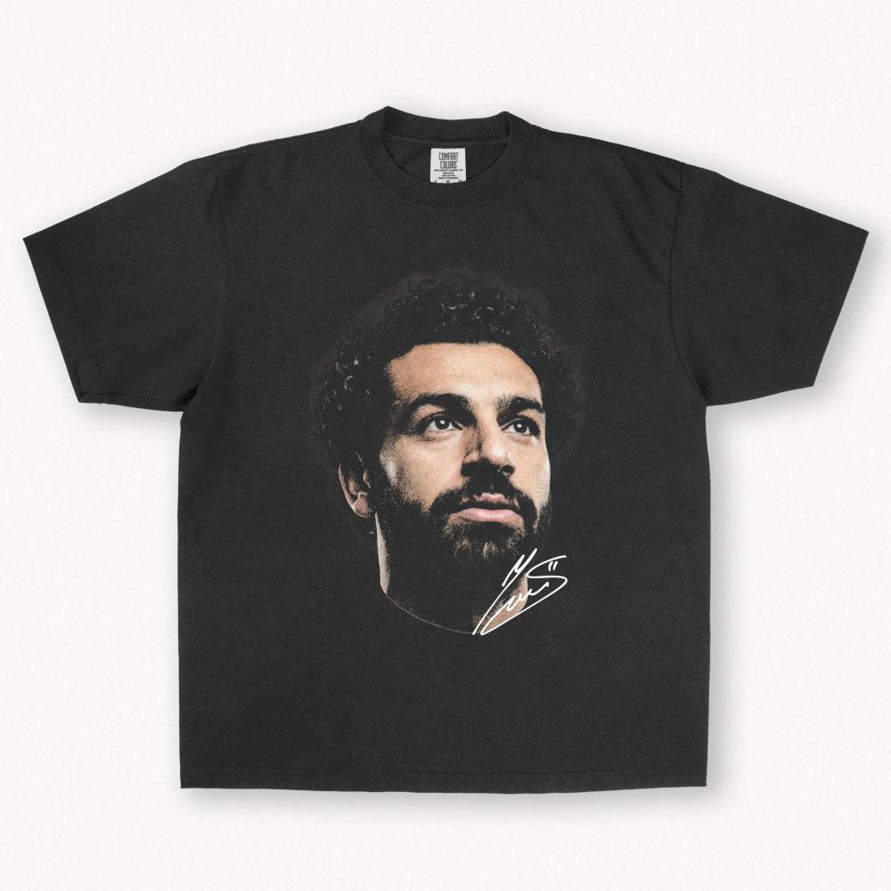 Графическая футболка Мохамеда Салаха – Футболка Streetwear с автографом – Премиум хлопковая унисекс футболка