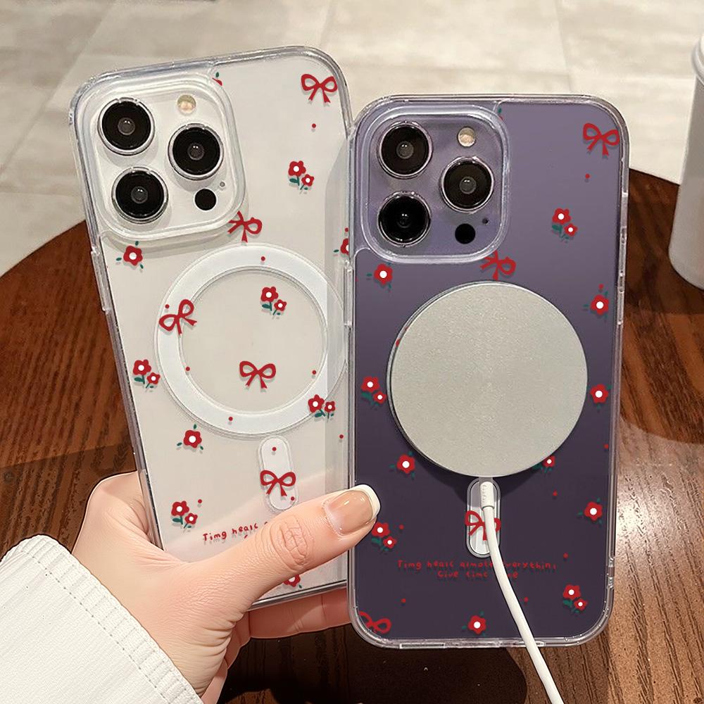 Магнитный чехол для телефона для iPhone 12 14 16 17 Pro 17 16 15 14 13 12 Pro Max 12 13 14 15 16 Высококачественный противоударный чехол Полная защита Милый стиль