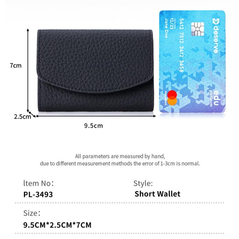 Маленький кожаный RFID-кошелек для женщин с отделением для монет, компактный трехскладной мини-карманный кошелек с отделением для купюр и держателями для карт