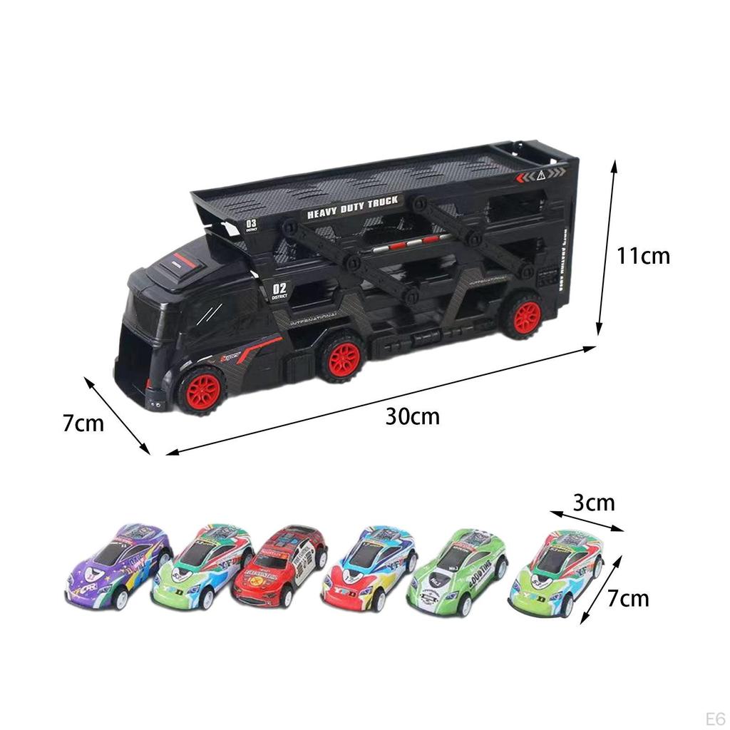 Foldable Rail Toy, Carrier Truck, Developmental Transforming Boy Slide Trailer Toy for Party