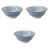 Set of 3 Sendan Tokusa Bowls X Ramen Bowls by Setomonohonpo 6.3cm High-Based [18.5 7.8cm]