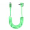 Спиральный USB C кабель Быстрая передача данных Растягивается до 150 см 100 Вт Быстрая зарядка Для различных Type C устройств