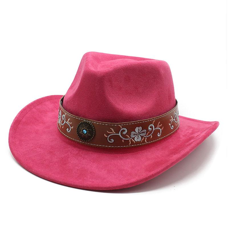 Autumn And Winter Suede Top Hat Minority Style Fashion Hat Men And Women Couple Hat Western Cowboy Jazz