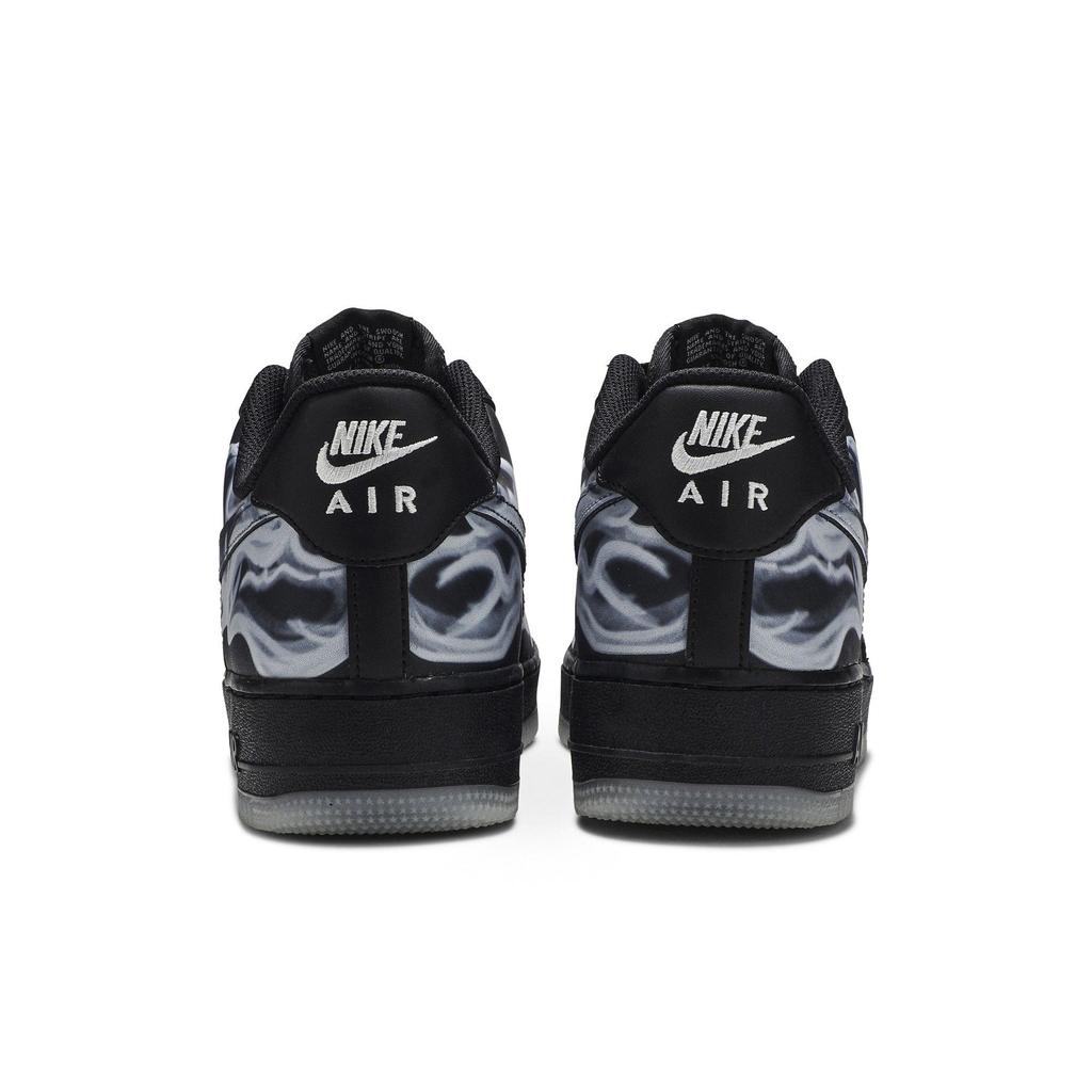 Nike Air Force 1 '07 QS 'Черный Скелет' (унисекс) Черные / Черные / Черные Скейтбордические кроссовки BQ7541 001