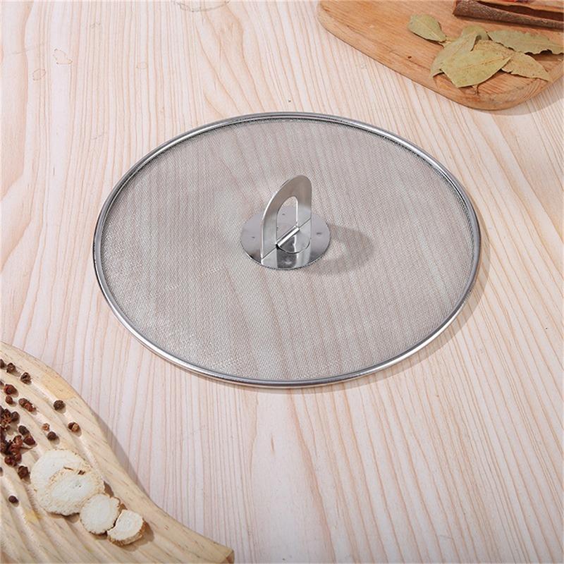 Сетка из нержавеющей стали от брызг Крышка для кастрюли Серебристая Крышка для сковороды для жарки масла Кухонные инструменты Кухонные аксессуары - Размер 25/29/33см