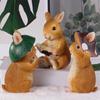 Reading Rabbit Gardening Animal Decoration Creative Resin Statue Garden Decoration