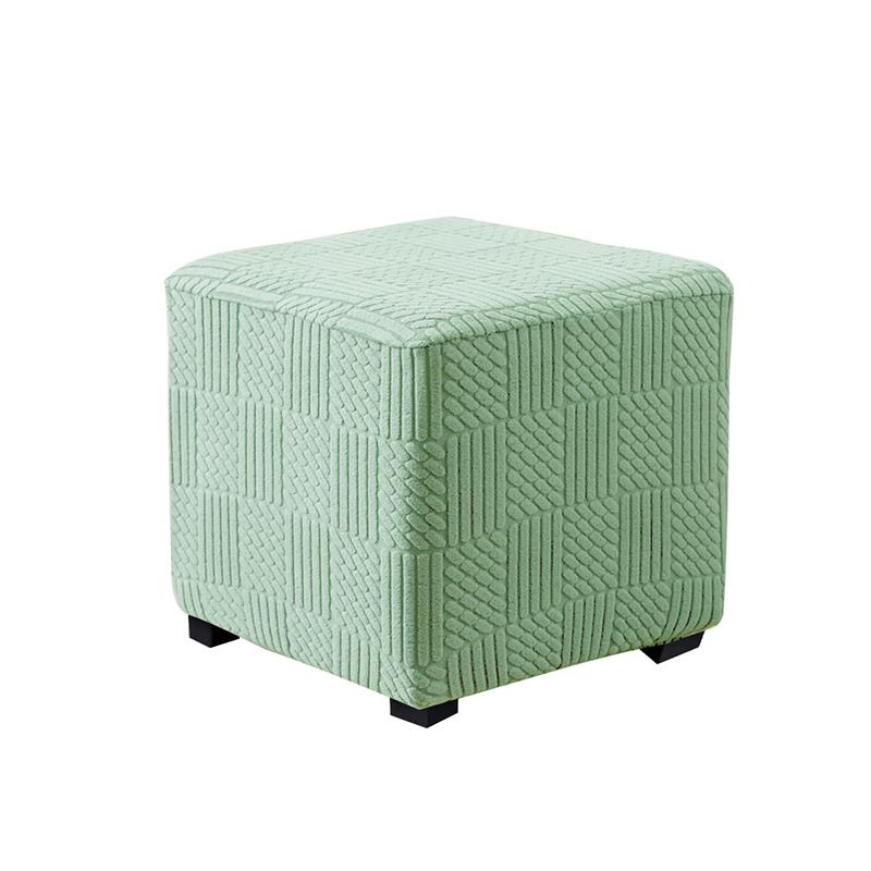 Square Stool Cover Elastic All-inclusive Ottoman Cover Dust-proof Washable Low Stool Sofa Pedal Cover Furniture Protective Cover
