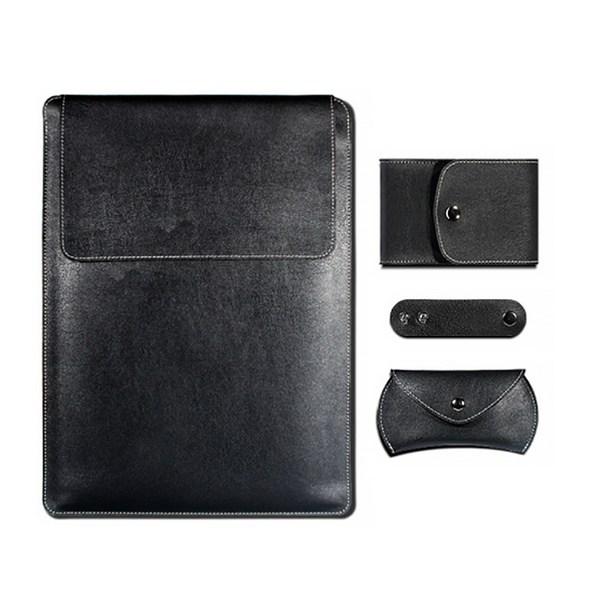 Набор кожаных сумок для ноутбука Market A MacBook, черный