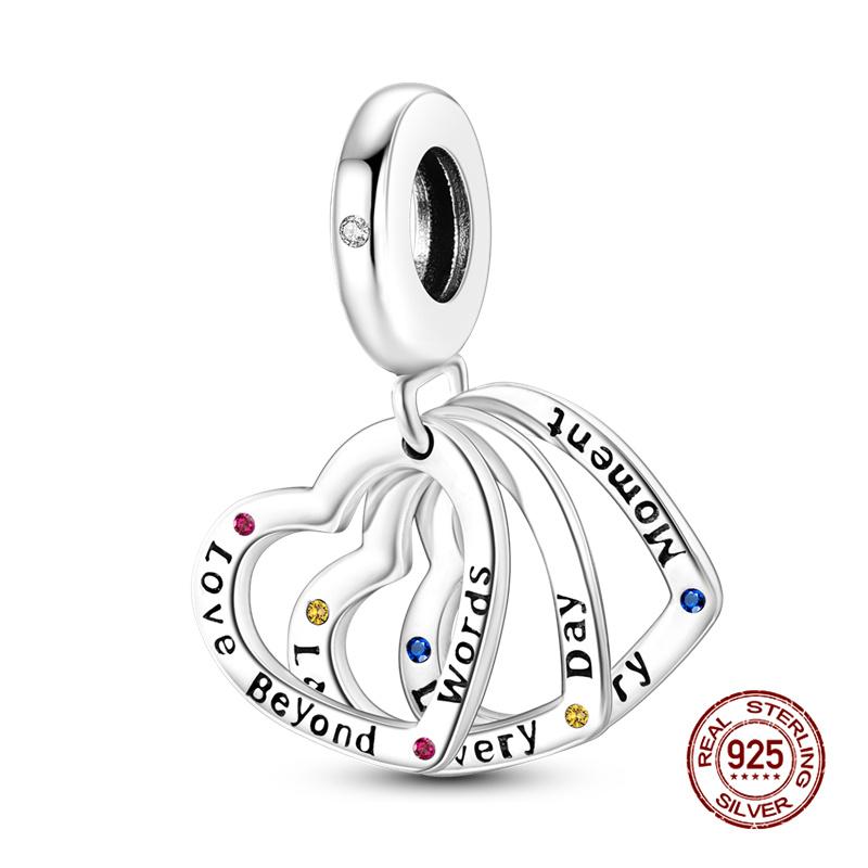 Оригинальные Шармы Медь Хорошая Жизнь Подвеска-Шарм Сердце Подходит для Оригинальных Браслетов 3 мм для Женщин DIY Изысканные Ювелирные Изделия Подарки Новинка