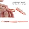 Nail Shaping Nail Glue Removal Clamp Stainless Steel Clip Nail Art Tool (Rose Gold)