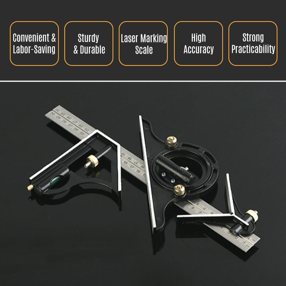 300 мм комбинированный угольник угловой линейка зеленый 90 градусов нержавеющая сталь уровень угольник высокой точности 45 градусов