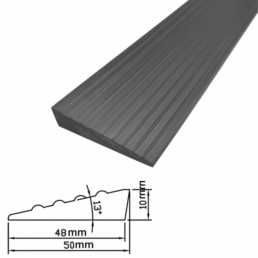 Пороговые пандусы для перехода с ковра на плитку 60 см Самоклеящиеся Пандусы для инвалидных колясок Износостойкая Мягкая полоса для перехода пола Бытовая