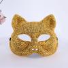 Rhinestone Halloween Masquerade Mask - Sparkling Half-Face Party Mask Fashion Accessory