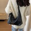 Korean Style Large Capacity Handbag Solid Color Underarm Packs Retro PU Tote Bag  Office Worker