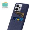 For Realme 14 5G Case Cloth+Hard PC Phone Cover with Dual Card Slots