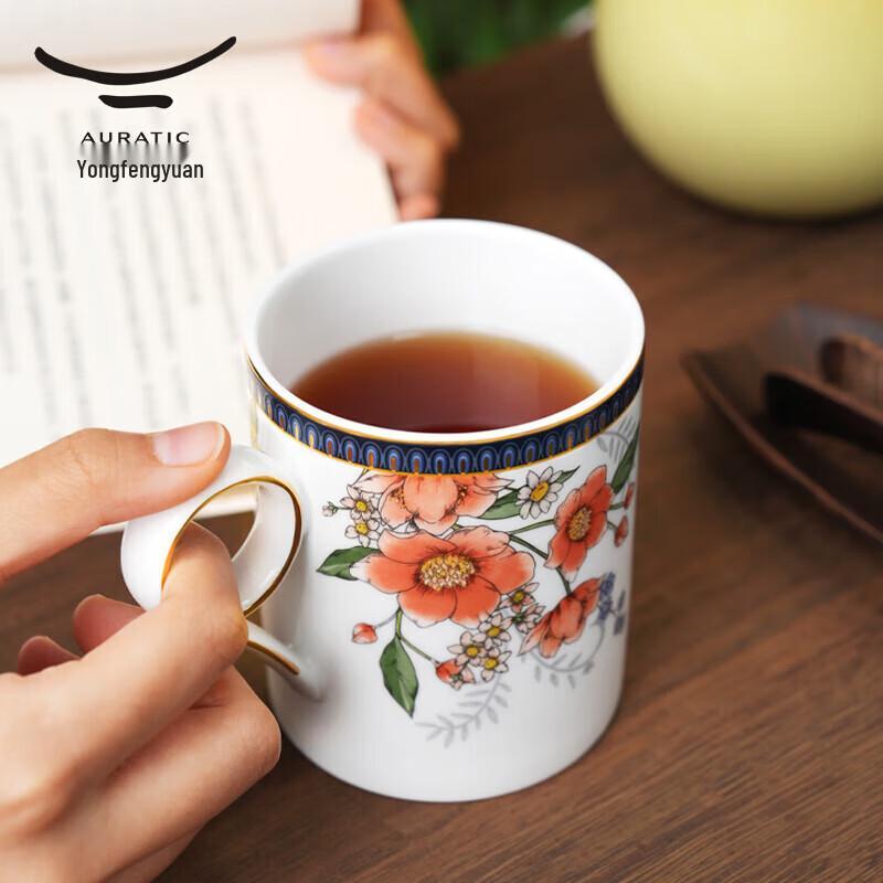 Auratic Blooming Flowers Ceramic Mug
