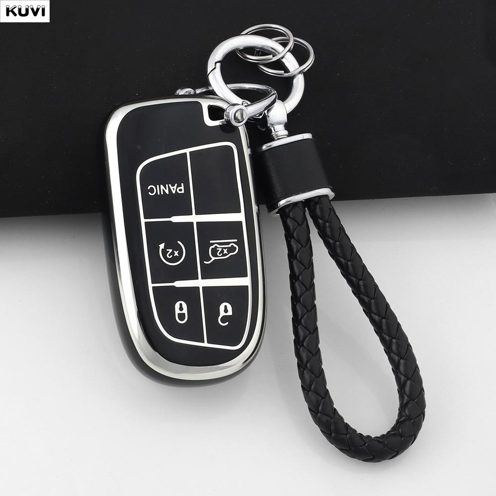 Модный ТПУ чехол-брелок для ключа автомобиля Для Jeep Renegade Frand Cherokee Dodge Journey Charger Chrysler 200 300 300 5 кнопок Защитный