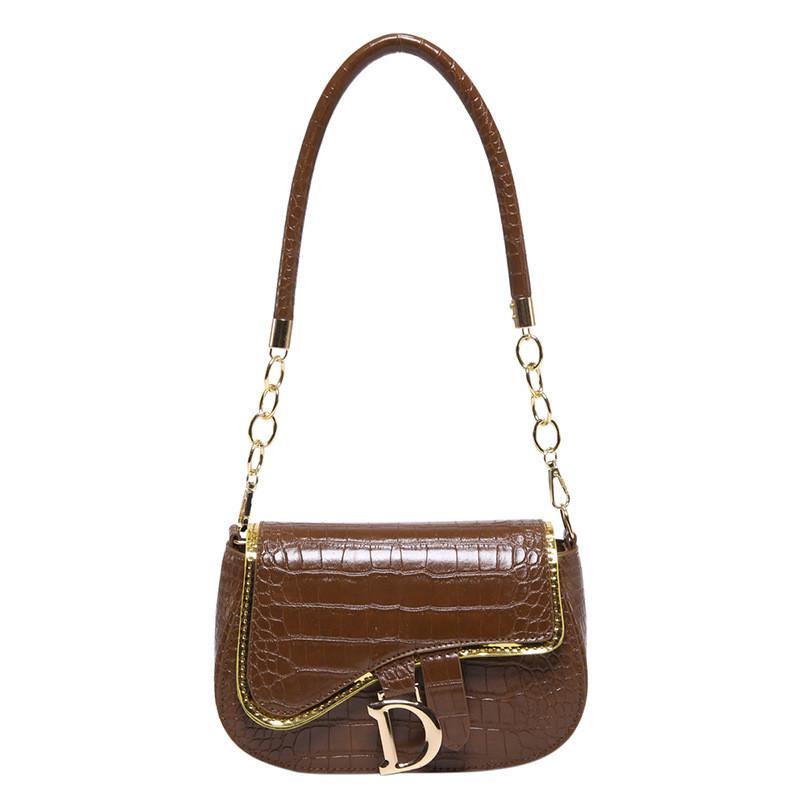 Shoulder Designer Elegant Bag For Women Modern Chain Detail Versatile Small Handbag