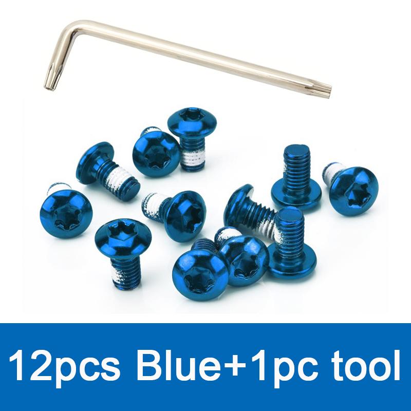 12pcs Bicycle Disc Brake Rotor Torx Bolts T25 M5x10mm Stainless Steel MTB Road Mountain Bike Fixing Screws Cycling Accessory