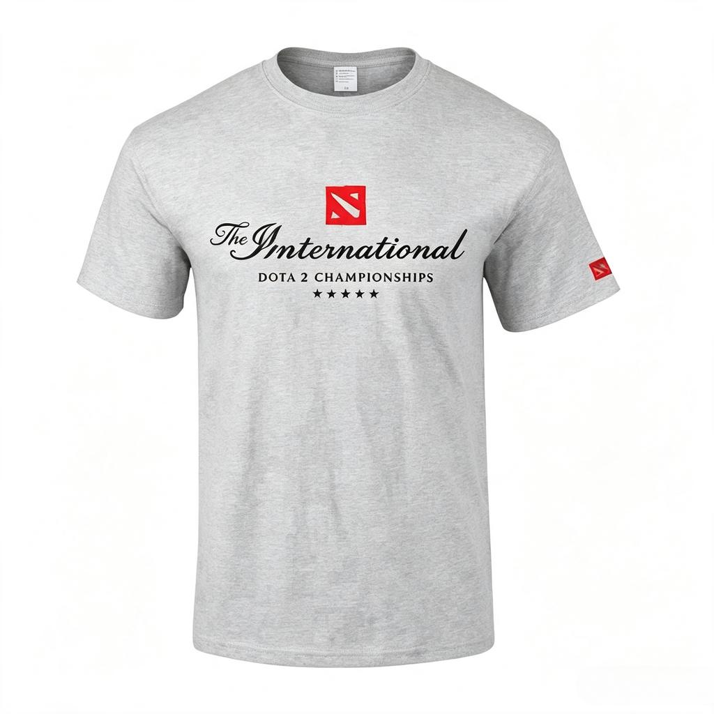 Футболка Dota TI The International Championships Киберспорт Игры Печатная с коротким рукавом Унисекс и Женская YK Повседневная футболка для геймера