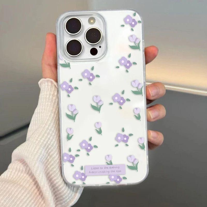 Новый IMD белый фон подходит для чехла мобильного телефона Apple 16ProMax iPhone17/14Pro/15 жесткий 13 полноэкранный цветок
