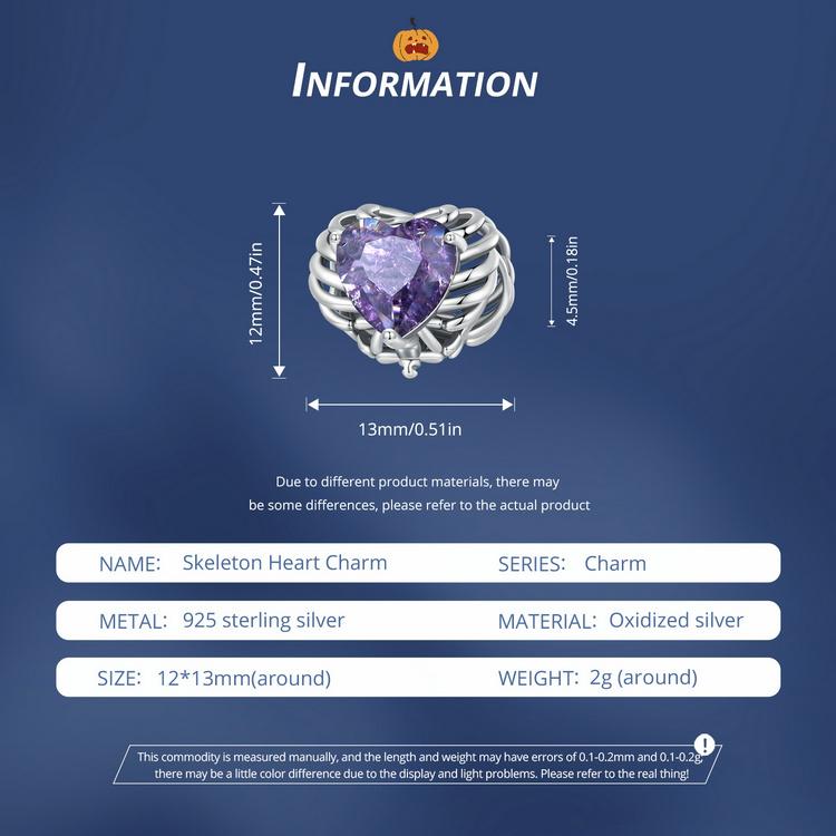 BAMOER Стерлингового Серебра 925 пробы Скелет Сердце и Бабочка Шарм Бусины Череп Бабочка Силиконовый Подвеска для Женщин Браслет DIY Ювелирные Изделия