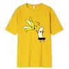 Men Banana Disrobe Overcoat Funny Print T-shirt Humor Joke Hipster T-Shirt Soft Cotton Casual T Shirts Outfits Streetwear