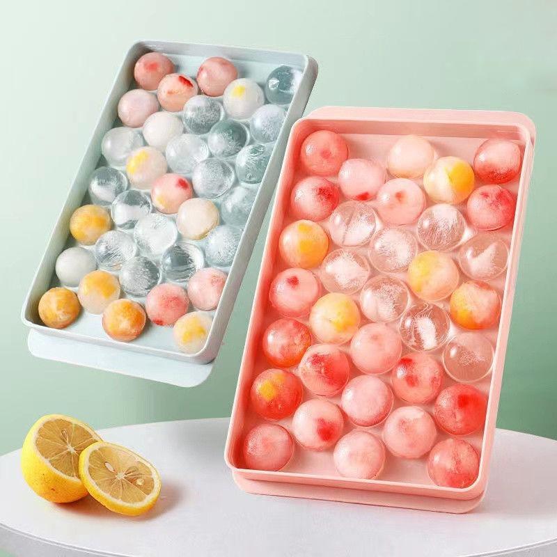 33 Ice Boll Hockey PP Mold Frozen Whiskey Ball Popsicle Cube Tray Box Lollipop Making Gifts Kitchen Tools Accessories