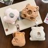 Kawaii Cartoon Capybara Plush Keychain Pendant Soft Capybara Brooch Cute Novelty Backpack Decoration Accessories Gifts