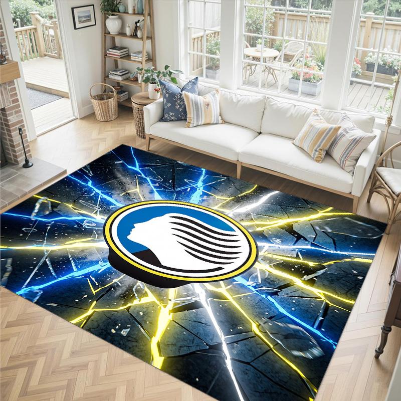 Atalanta FC Design Crystal Velvet Carpet Cozy Non?Slip Printed Rug For Bedroom Living Room Entrance