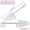 Shoe Trees with Spiral Spring 5 Pairs White EU Size 38 44 Plastic