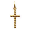 [J3097] - Gold Plated 'Cross' Pendant - 9x20 Mm