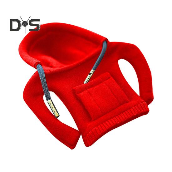 Car Shift Gear Cover Fashion Sweater Hoodie Auto Shift Knob Cover Soft & Comfortable Automotive Gear Shift Knob Protector Car Interior Accessories