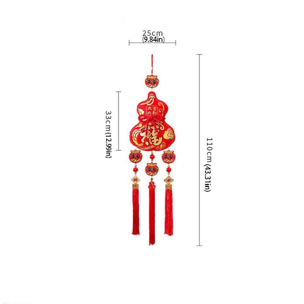 2026 Horse Year Fortune Character Pendant Flocking Hanging Tassels Fu Character Decorative Nonwovens Traditional