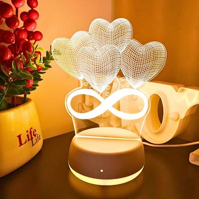 USB 3D ночник украшение спальни рождественское украшение необычное освещение светодиодный комнатный свет подарочный свет