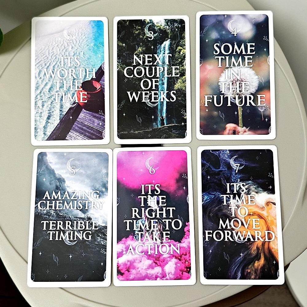10,3*6 см Колода Оракула Времени Карты Времени Мистические Лунные Ситуации Близнецовое Пламя Таро Колода Космические 60 шт. Карт