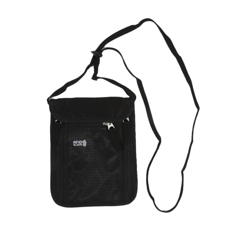 Портативная нейлоновая RFID сумка для паспорта и ID, многокарманный дорожный кошелек-пауч на шею, водонепроницаемый многофункциональный держатель для ID и кредитных карт, чехол для документов