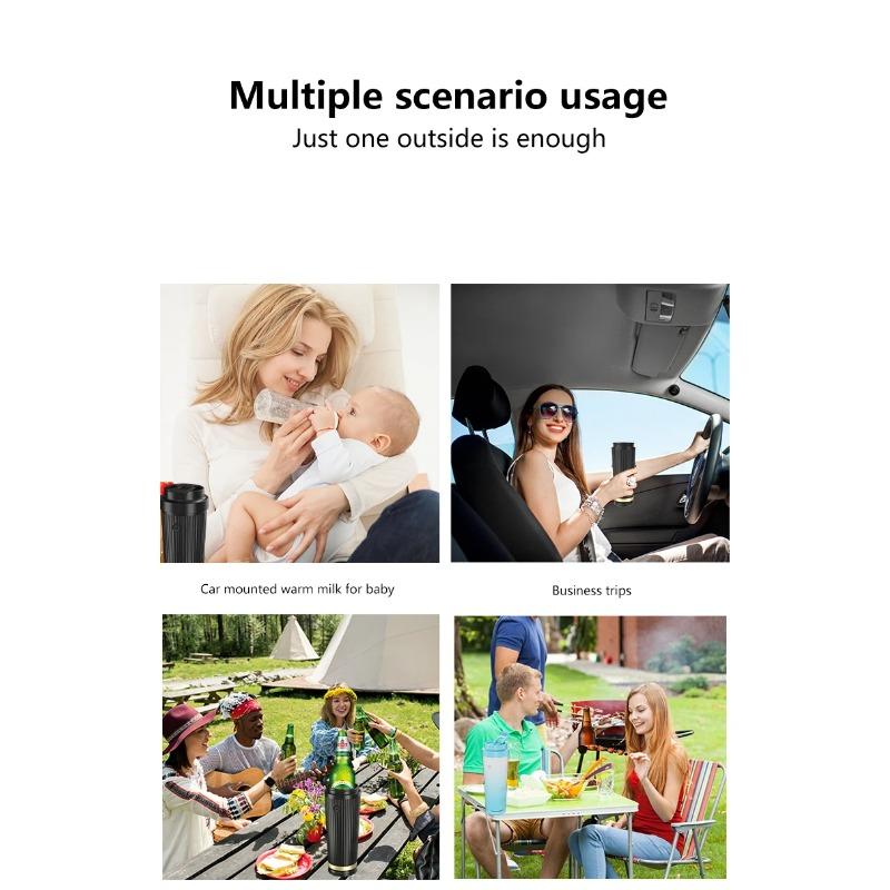 Контроль температуры, 12 В, интеллектуальная чашка для охлаждения и нагрева, нагрев из нержавеющей стали, умная чашка для путешествий