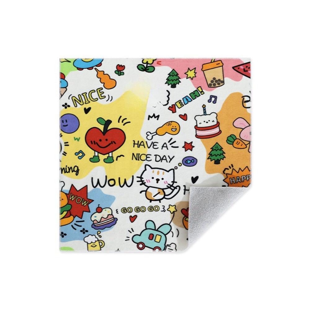Reusable New Hundred Sticker Cloth Silent Square Protection Bag Camera Lens Organizer Cute Self-adhesive Laptop Bag