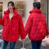 2025 пуховик новый короткий воротник-стойка свободный куртка-булочка зимний пуховик для женский корейская версия утолщенная хлопковая куртка женская