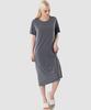 Armedes Women'S Loose Fit Short Sleeve Long Dress Ar-314