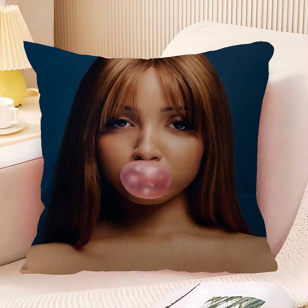 Singer Pink PPantheress Cushion Cover Polyester Sofa Cushions Decorative Throw Pillows Home Decoration Pillowcover
