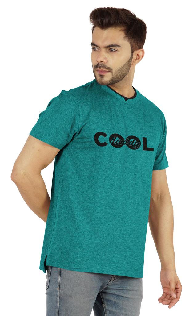 Inkmeso Men  S Graphic Printed   Cool Daddy  Tshirt For Dads Round Neck with V Cut Jersey