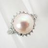 [Used] Pt900 Akoya Pearl/Diamond Ring / Size 11 / j12-7