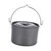 Походный горшок для кемпинга, подвесной, 4 л, суп, алюминиевый, большой емкости, для приготовления пищи, с крышкой, для