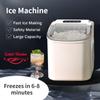 White Mini Household Electric Ice Maker Portable Large Capacity Fully Automatic Ice Making Machine New 22x31x32cm
