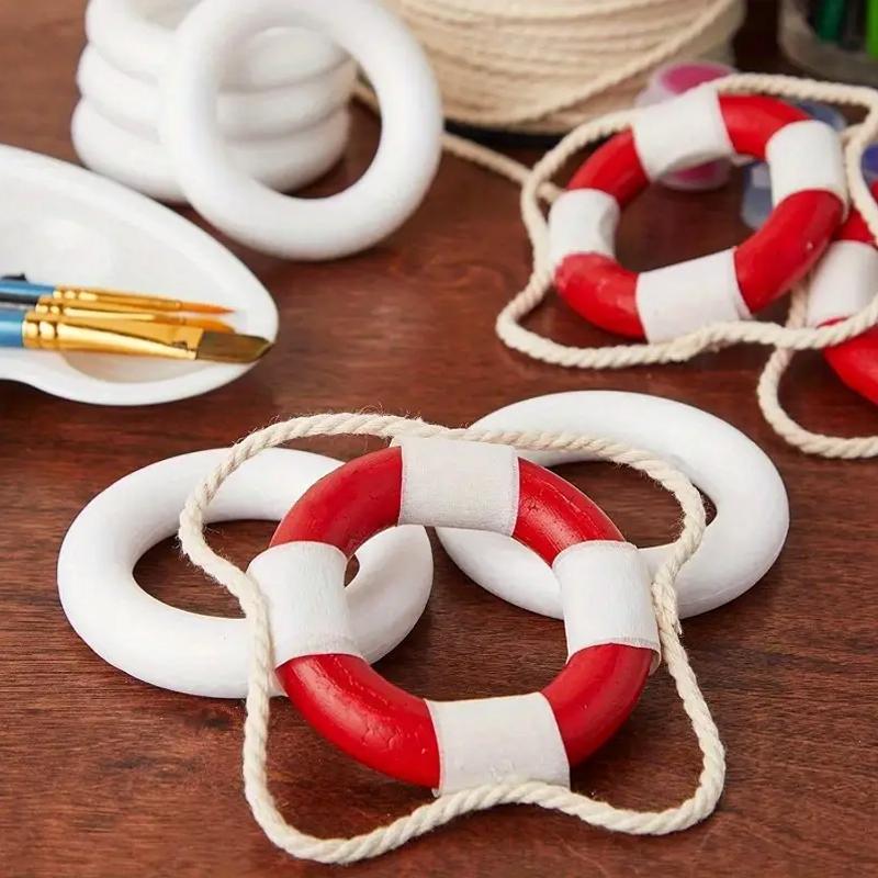 1PC DIY Model Wedding Party Decorations Polystyrene Foam Ring Festival DIY Supplies Round Ring ForDIY Crafts 5/7/8/10/12/15/20cm