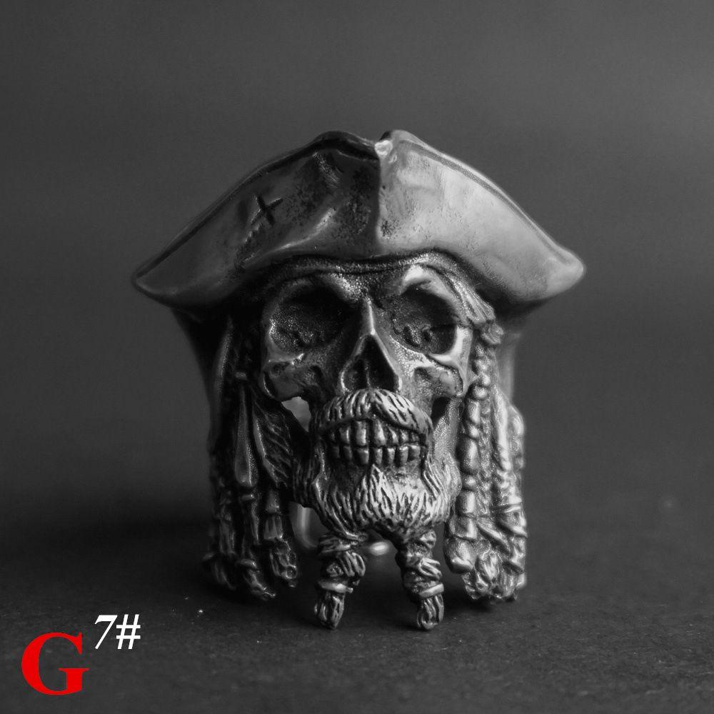 Прохладные украшения на палец Индийский рок Байкер Хип-хоп Готические винтажные кольца Череп Панк